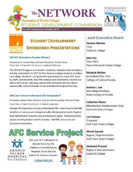 AFC SDC 2016 Pre-Annual Meeting and Conference Newsletter AFC SDC 2016 Pre-Annual Meeting and Conference Newsletter