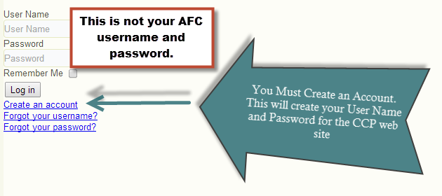 Create CCP Acount Create CCP Acount