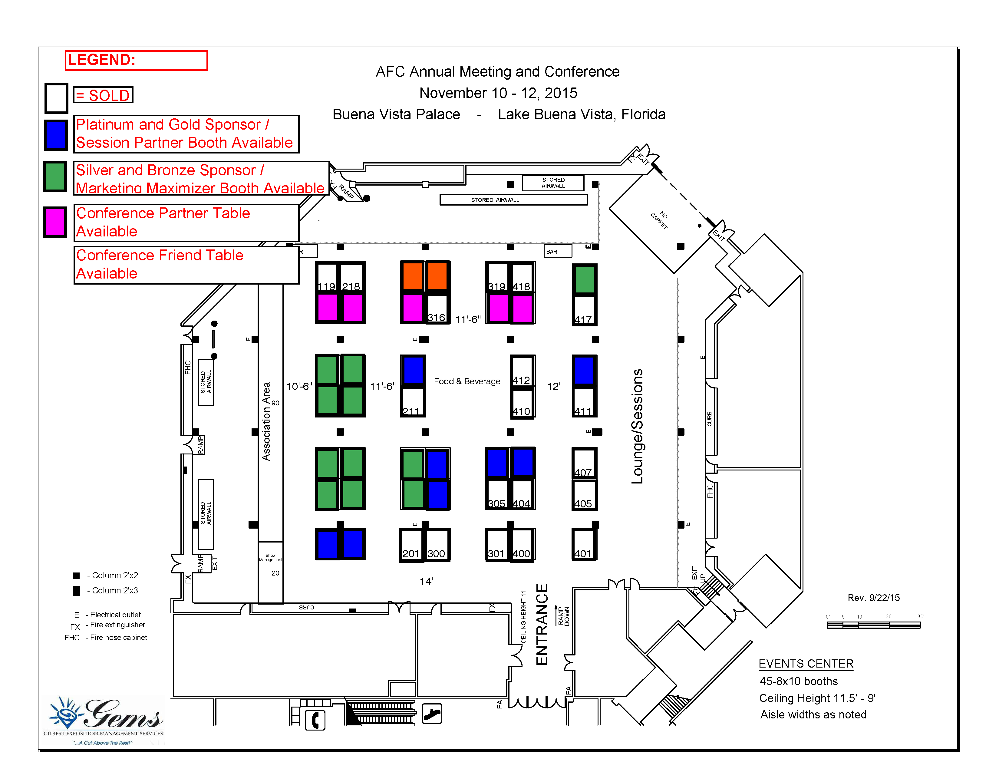 2015 Exhibit Hall Floor Plan